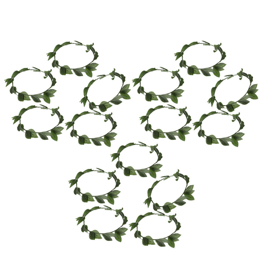 Pack of 15 Boho Style Leaves Wreath Headband Hairband Fancy Dress Costume