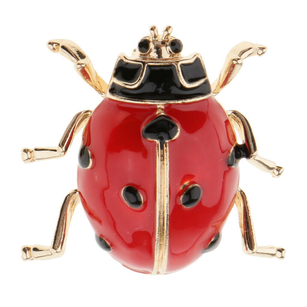 Enamel Ladybird Bug Insect Brooch Pin Womens Mens Fashion Jewellery Red