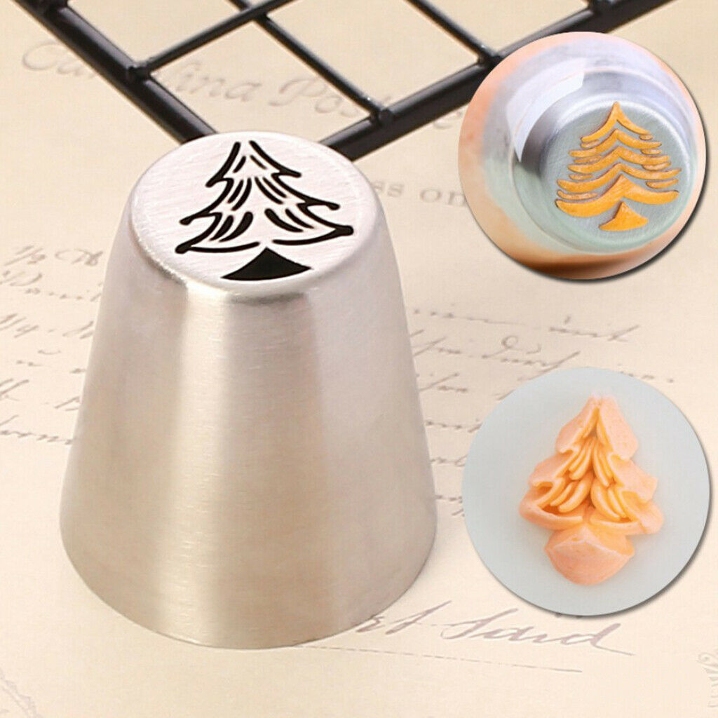 Set of 12 Christmas Pastry Icing Piping Nozzle Dispenser Set Baking Tools
