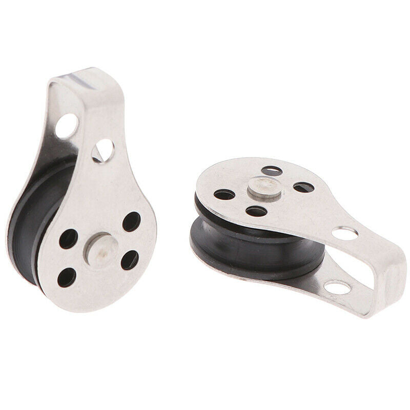 2PCS Stainless Steel 316 Pulley 45mm Rope Marine Hardware For Kayak Canoe N.DD