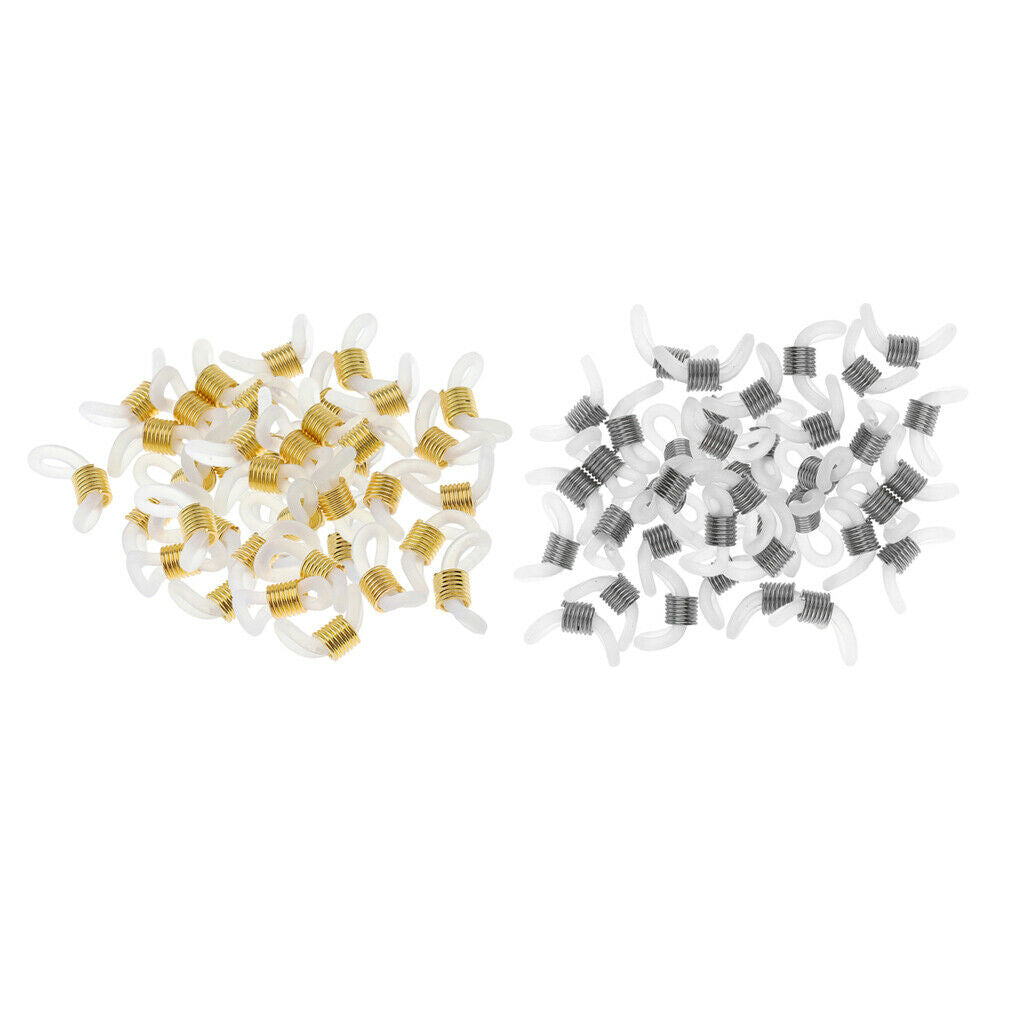 100set rubber ends retainer connector holder eyeglass chain rubber end loops