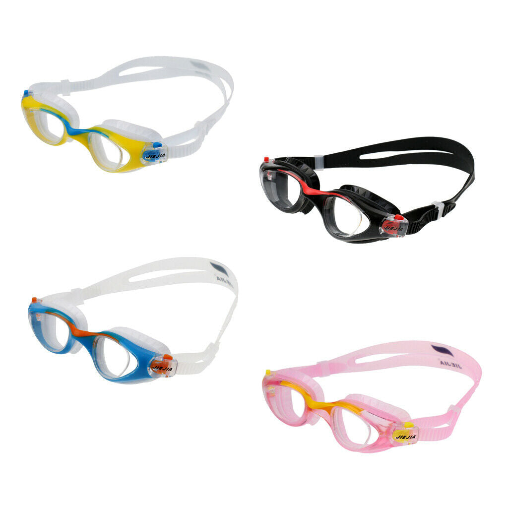 Kids UV Protection Silicone Swimming Goggles Anti-fog Swim Glasses Yellow