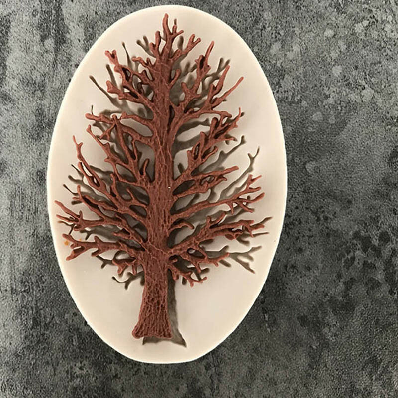 Gray Christmas tree Silicone Mold Chocolate Fondant Moulds Baking D@e T Z.l8