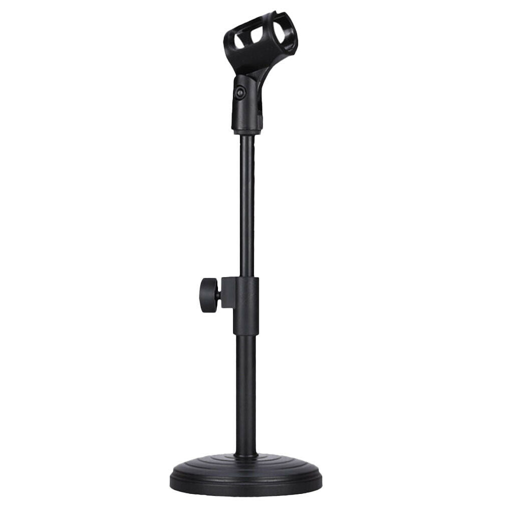 1pc Liftable Desk Microphone Mic Stand Adjustable Angle, Metal Lifting Rod