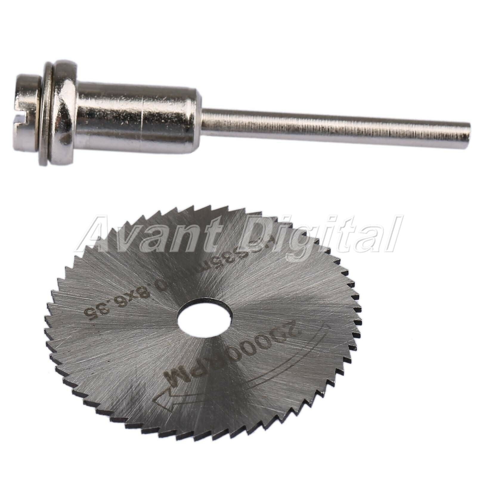 35mm Mini HSS Power Tool Metal Wood Sawing Blade Cut Off Wheel Disc Disk Mandrel