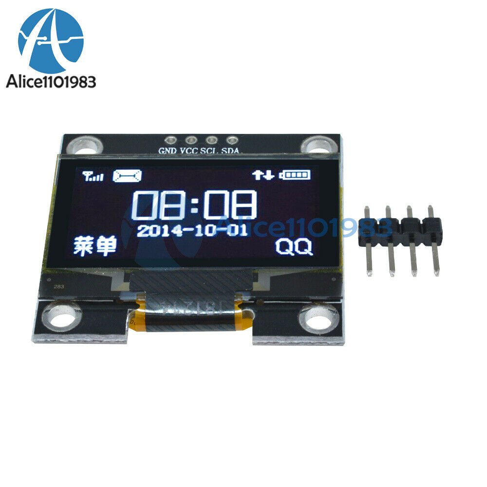 1.3" White OLED LCD 4PIN Display Module IIC I2C Interface 128x64 for Arduino