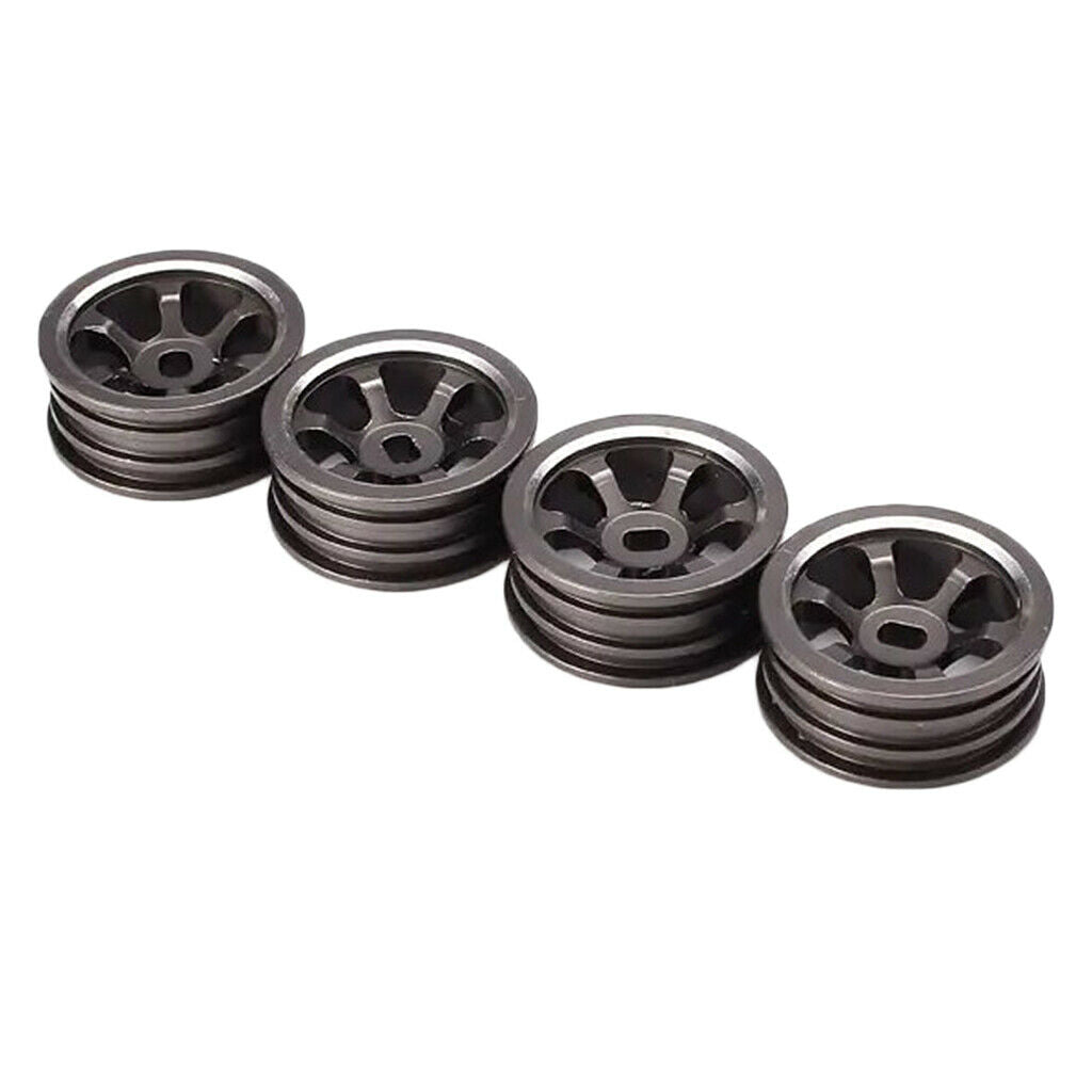 4x RC Plastic Wheel Tires w/ Wheel Rims for WLtoys K969 K989 DIY Accessory