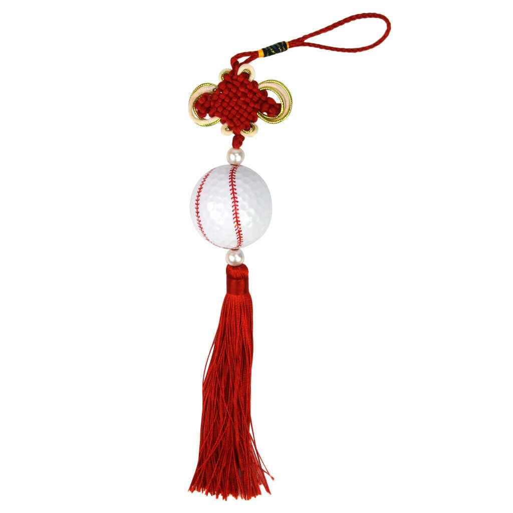 Chinese Knot with Golf Ball Home Car Home Hanging Ornament Gift Baseball