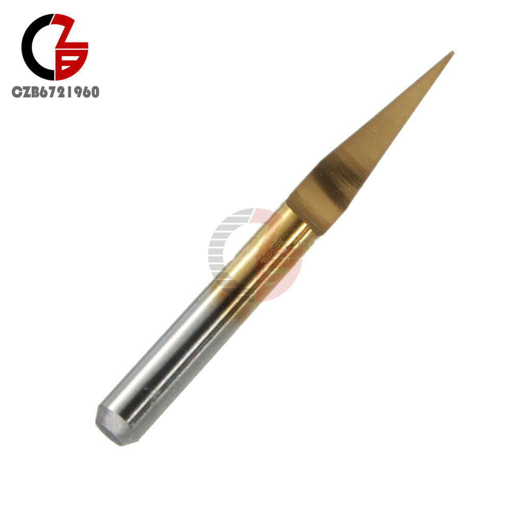 Flat Bottom 3.175mm Engraving Router Tool CNC Carbide PCB Bits 10° 0.1mm V-Shape