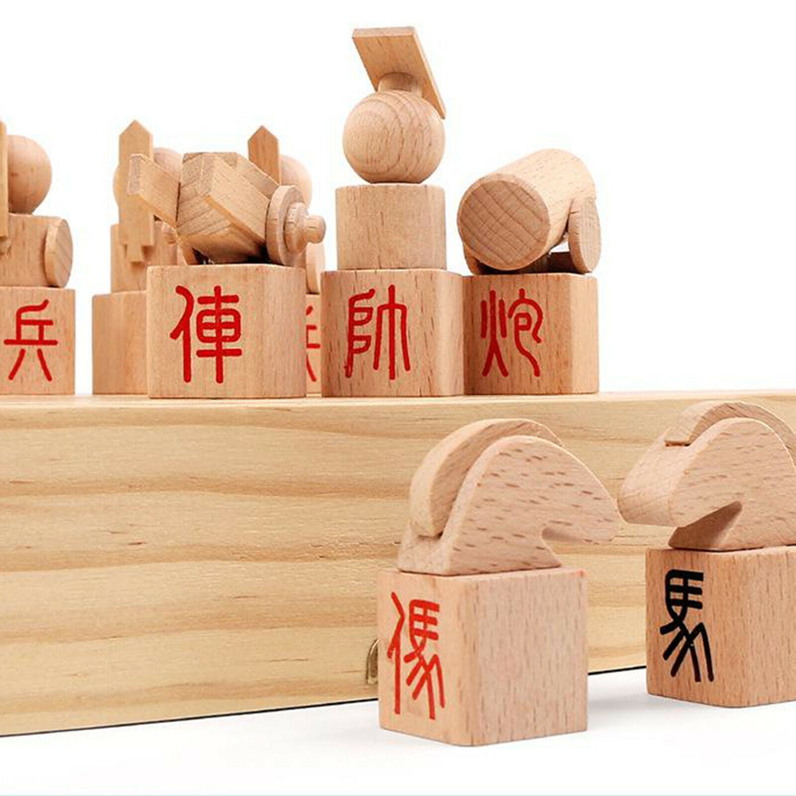 Wooden Foldable Chinese Chess Traditional Indoor Play Game for Kids Adults