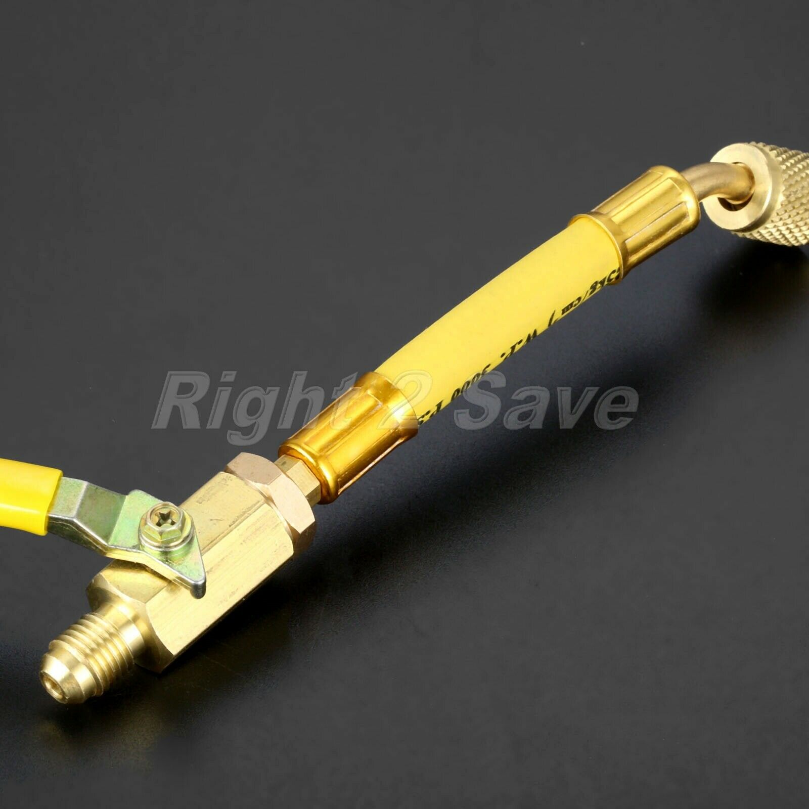 3X 1/4" SAE R134A Refrigerant HVAC AC Charging Hoses with Ball 7" Valve
