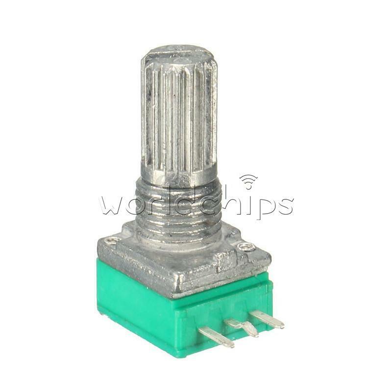 3Pcs Type B 10K ohm 6mm Knurled Shaft Single Linear Rotary Taper Potentiometer