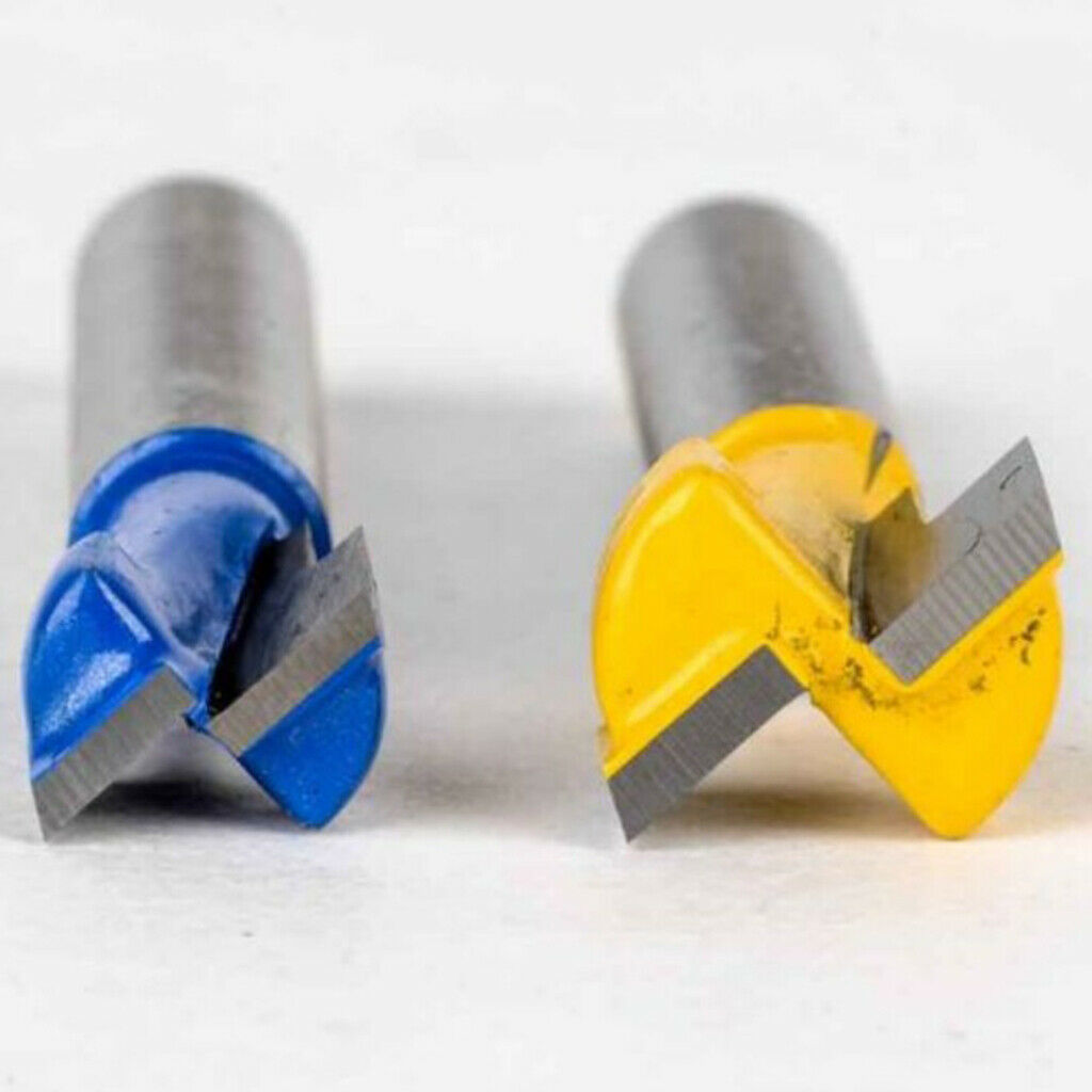 2Pieces 1/4" Shank Keyhole T-Slot Woodworking Cutter Router Bit 3/8" & 1/2"