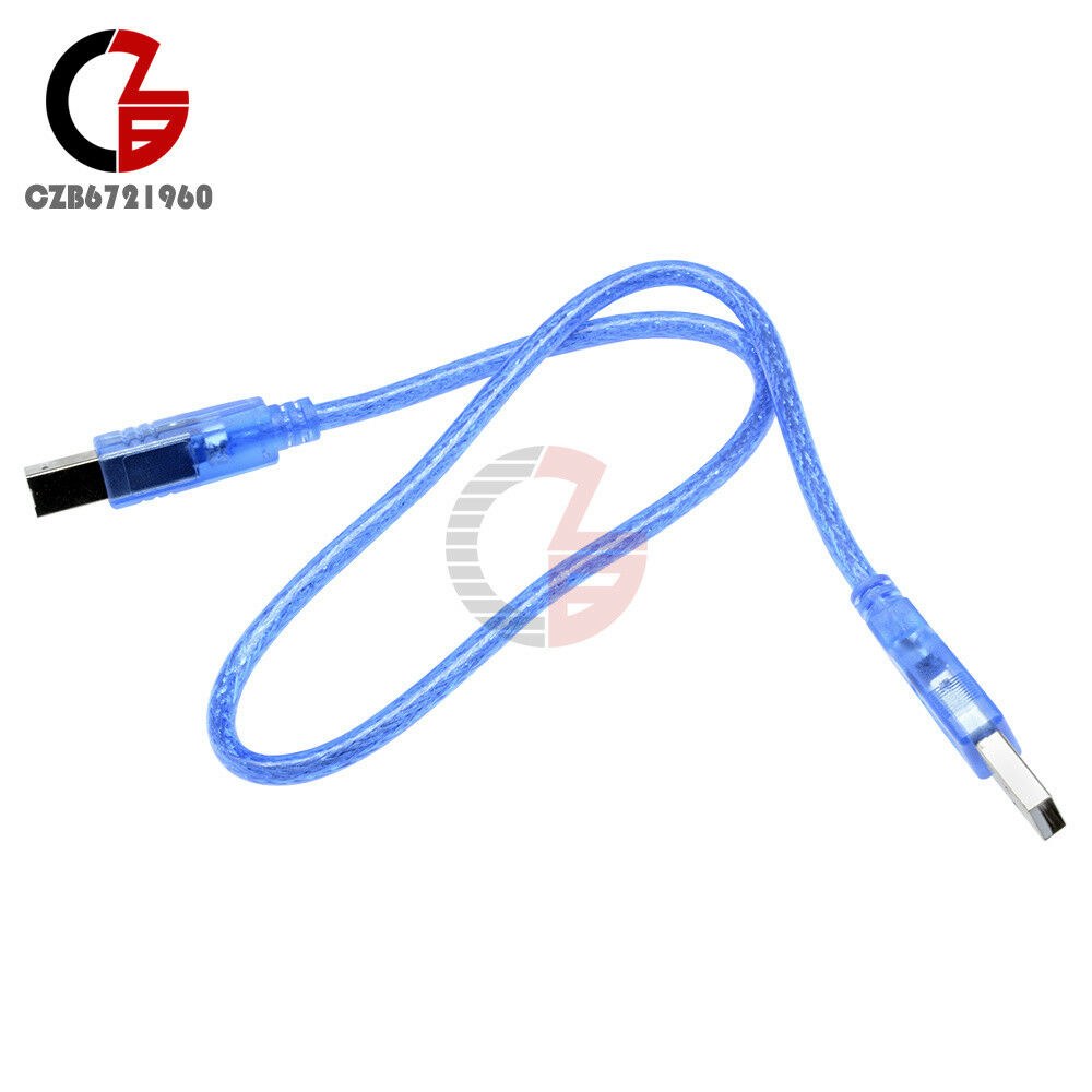 Blue USB 2.0 Type A Male to Micro USB B 5 Pin Male Plug Data Adapter Cable