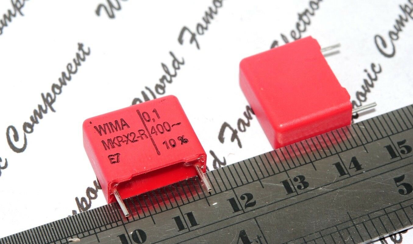 4pcs-WIMA MKP-X2R 0.1uF 400V ac 10% pitch:15mm RFI Capacitor MKXR3W31004F00KSSD