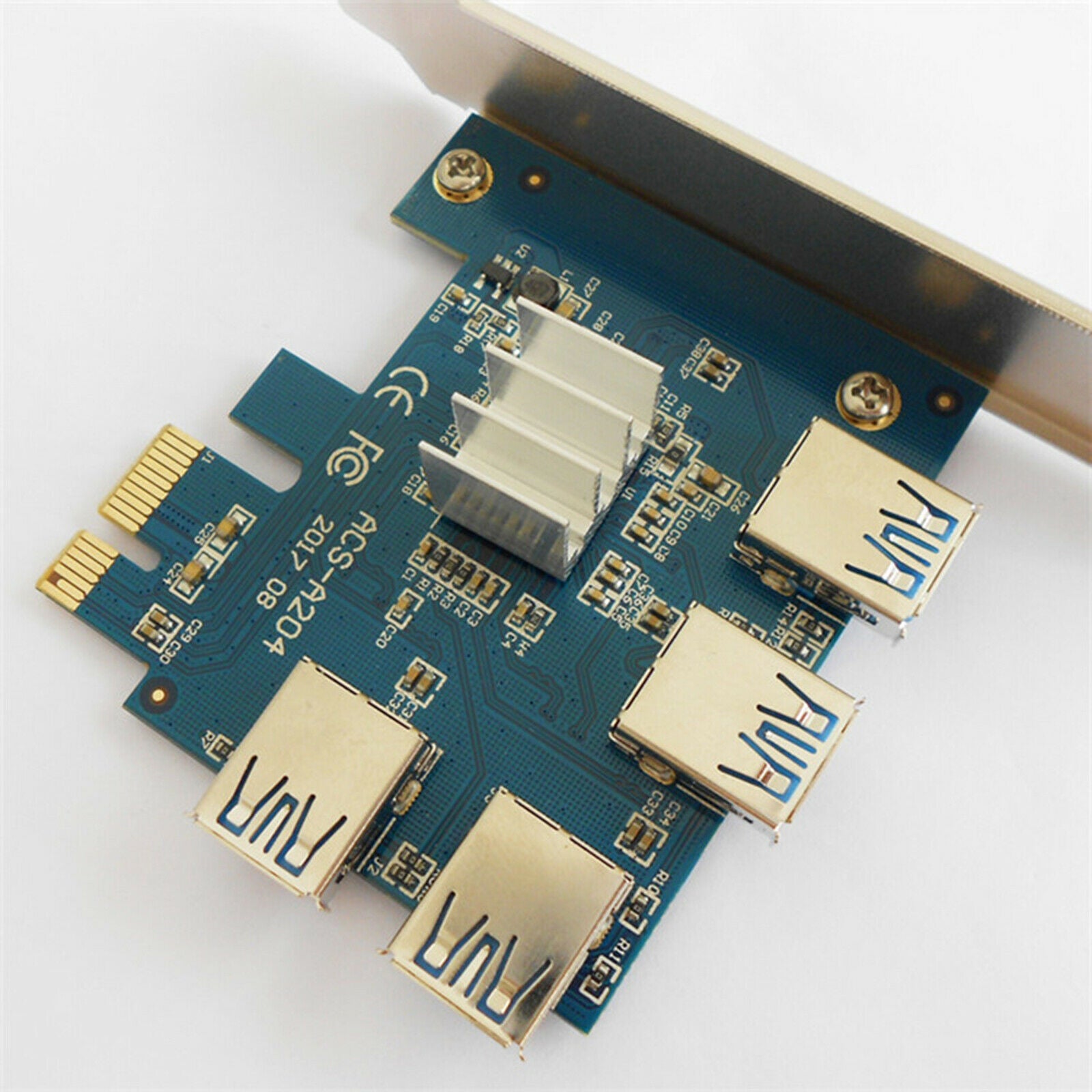 PCI-E 1 to 4 PCI Express 1x to 16x USB 3.0 Riser Card Converter Expansion