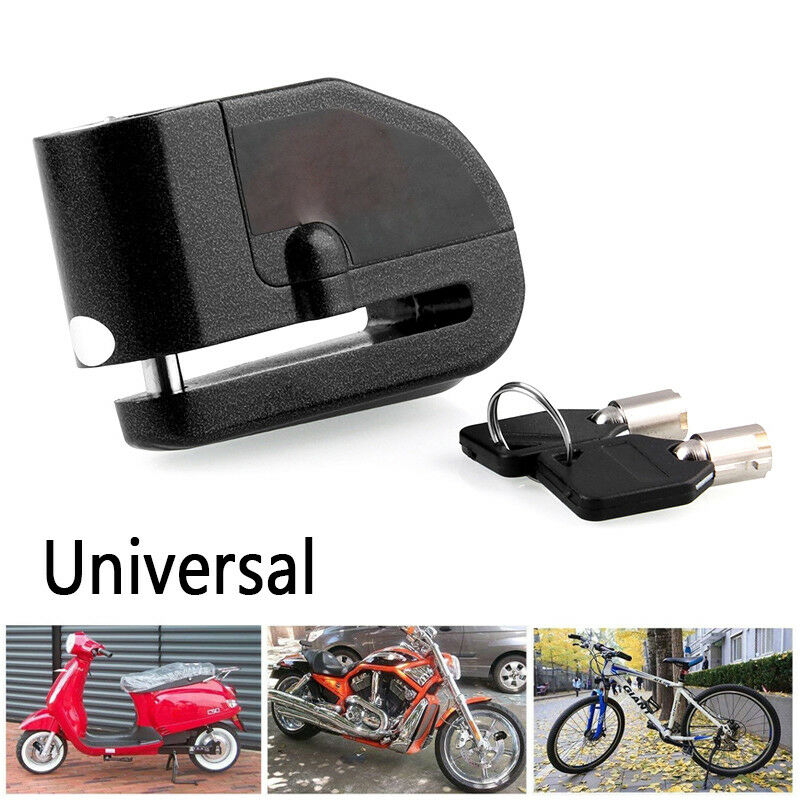 110DB Motorcycle Bicycle ATV Anti-theft Wheel Disc Lock Security Alarm Aluminum