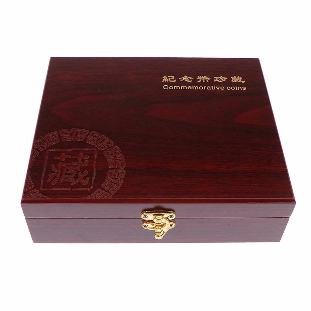 Handmade Wooden Box for Storing 30 Coins 46mm Collection