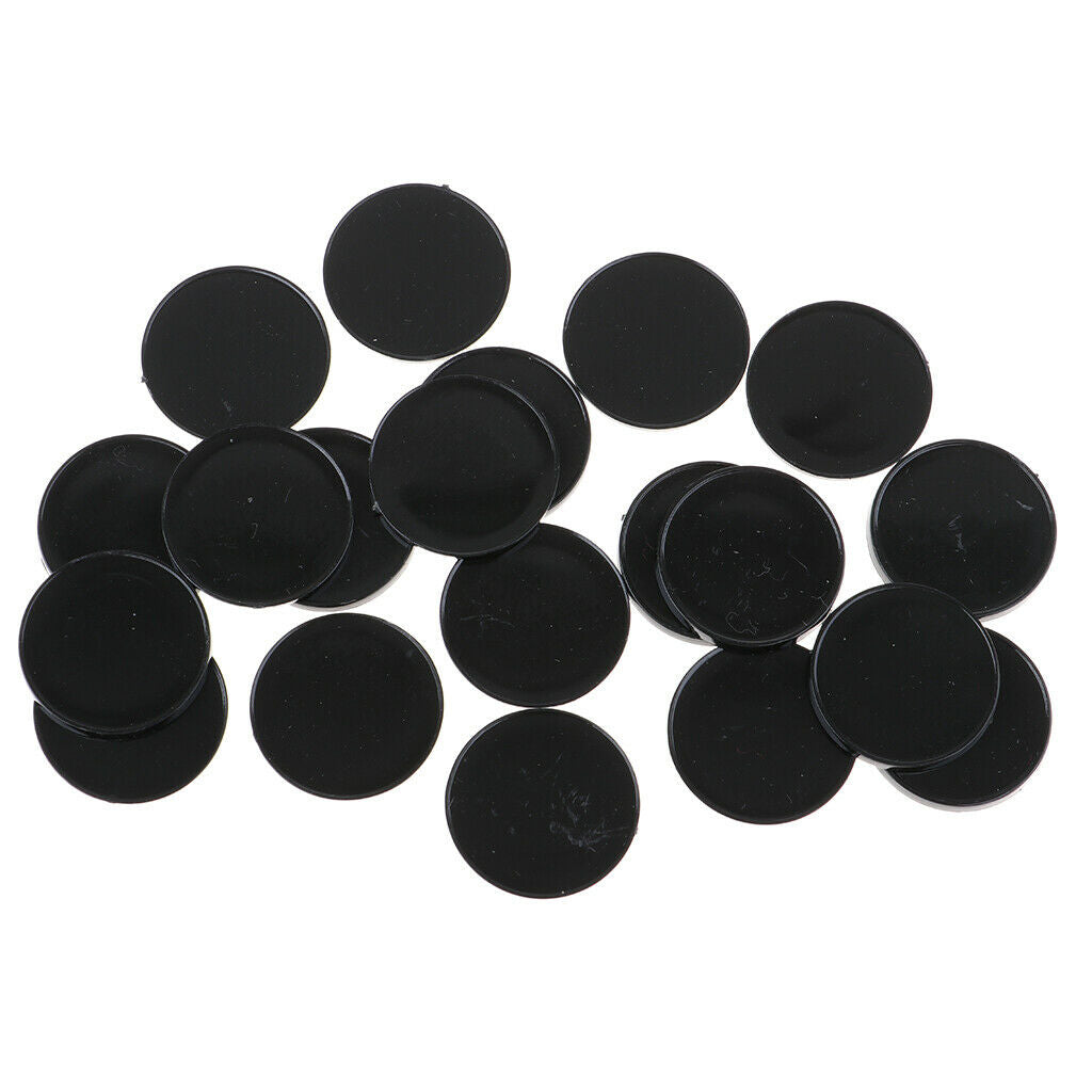 20 pcs. 22mm plastic black round base display holder for anime figures