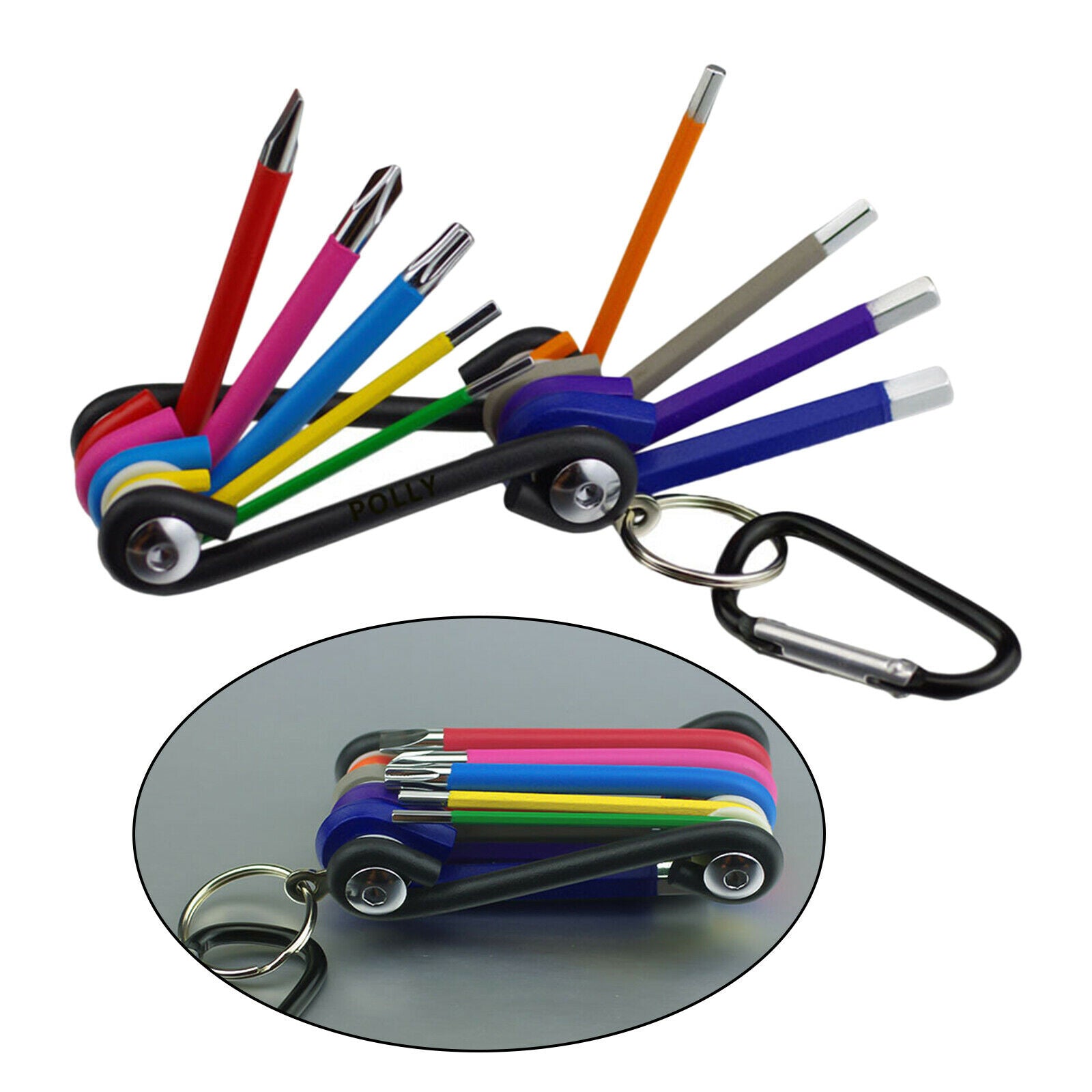 9Pcs Collapsible Allen Wrench Set Portable Bike Repair Hand Tools 2-6mm