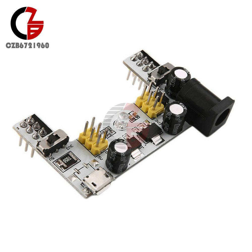 White Micro USB MB102 Bread Board Power Supply Module DC 7-12V for Arduino