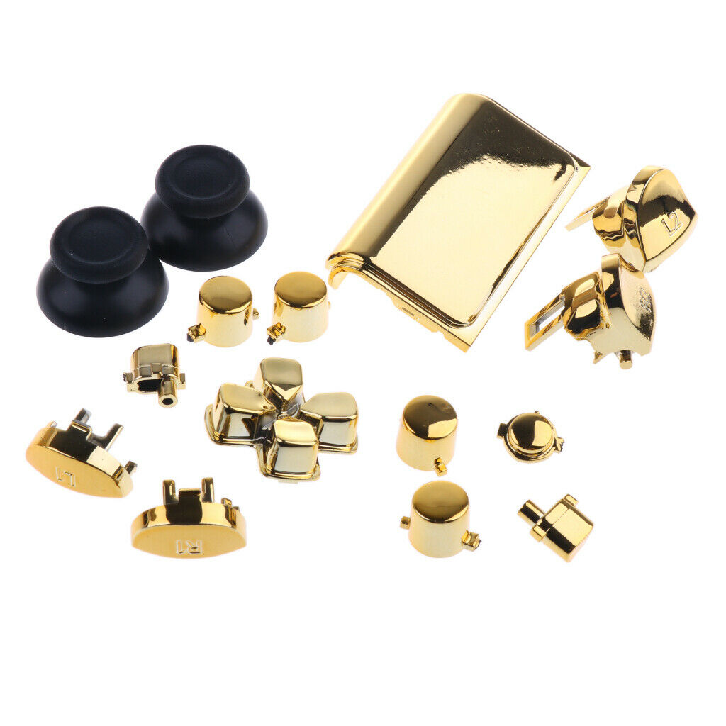 Full Button Controller Chrome Set Touch Pads Replacement for PS4