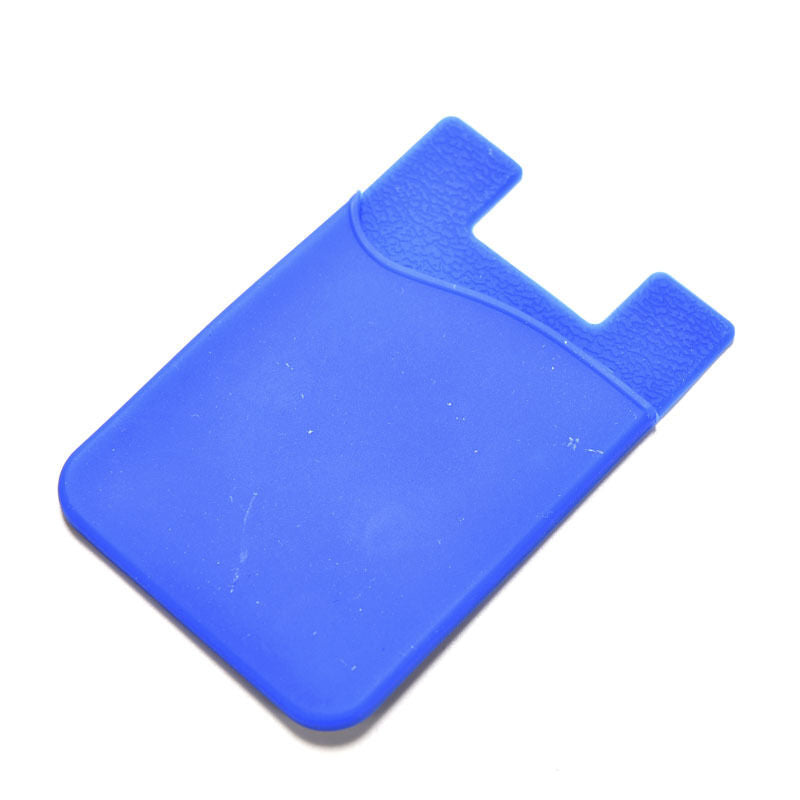 Silicone Mobile Phone Wallet Credit Card Cash Stick Adhesive Holder Case .l8
