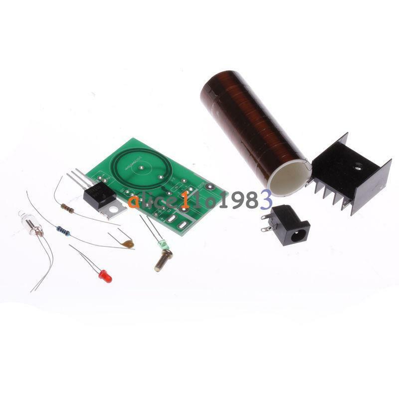 DC 12V Mini DIY Tesla Coil Kit Arc Wireless Electric Power Transmission Lighting
