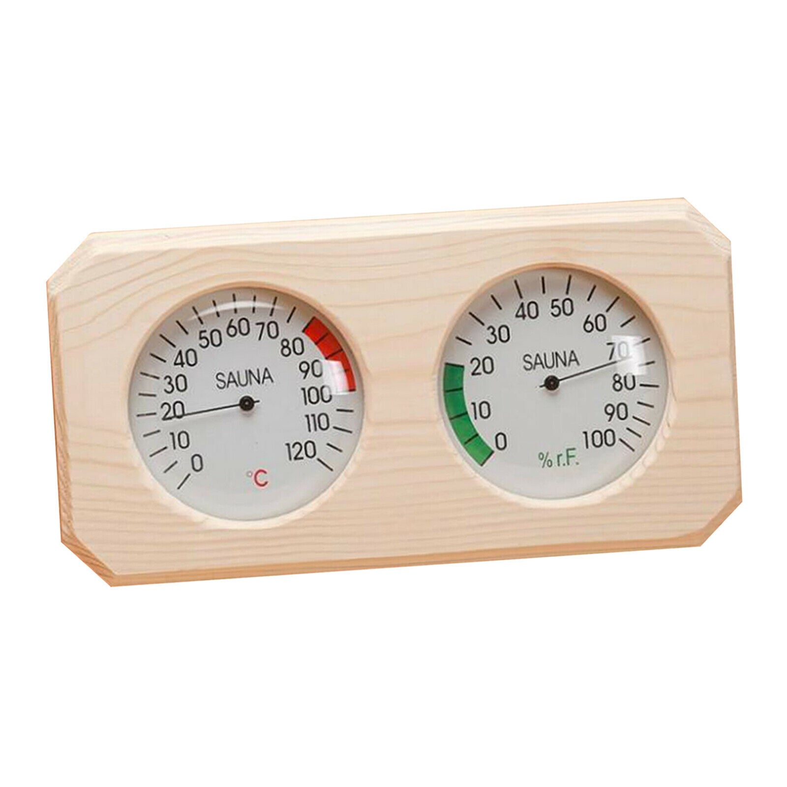 Wooden Sauna Hygrothermograph Thermometer Easy to read Clear numbers Durable