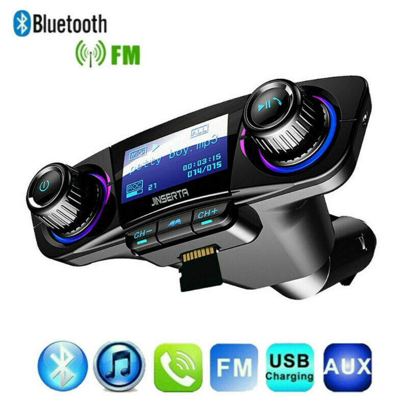 Bluetooth 5.0 Car FM MP3 Transmitter Player Hands Free Radio Adapter USB Charger