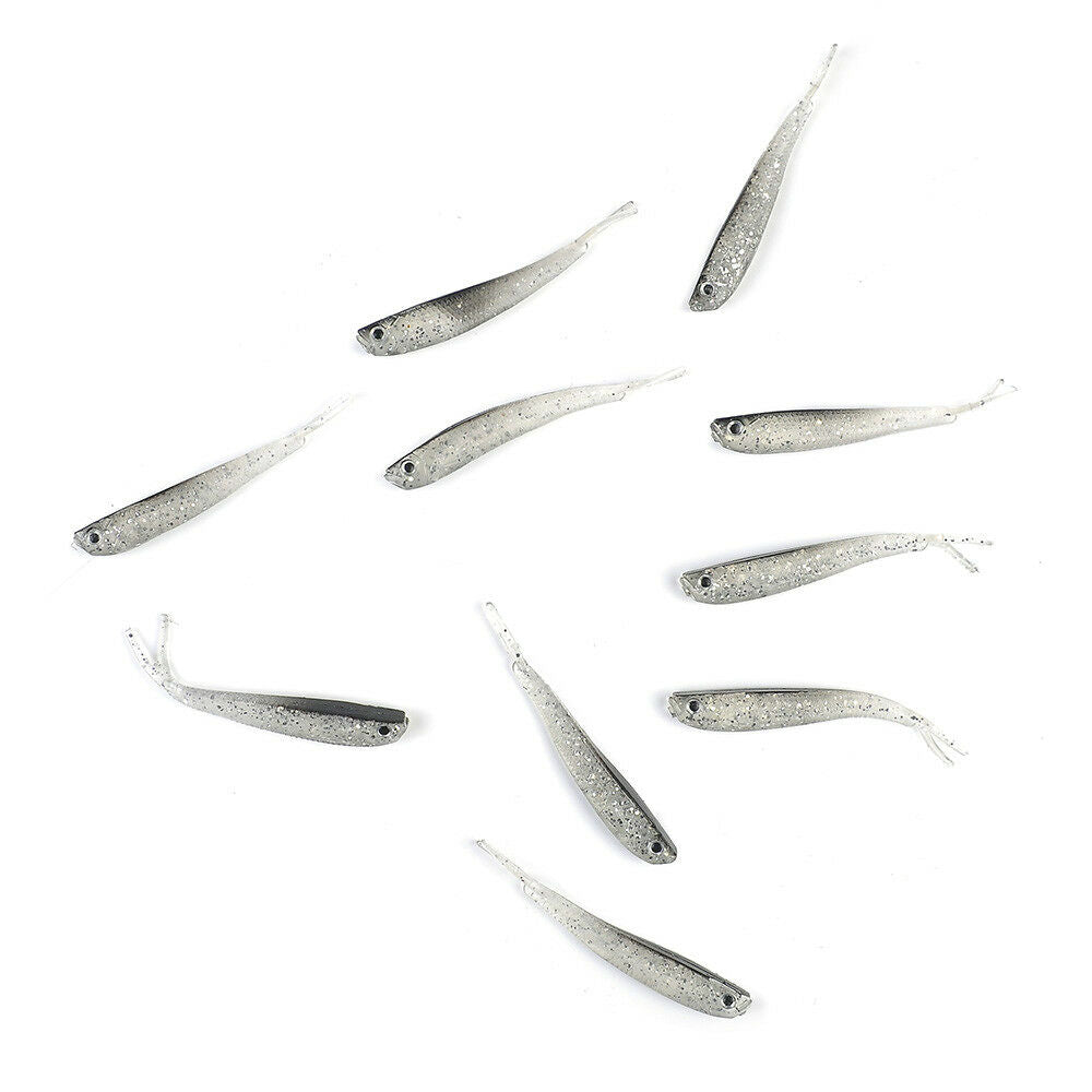 Lot 10 Soft Silicone Fishing Lures Bass CrankBait Crank Bait Tackle 7.5cm/2.4g-