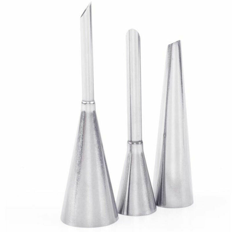 3pcs/set Piping Bag Nozzles Set Stainless Steel Cupcake Cake Decorating T.l8