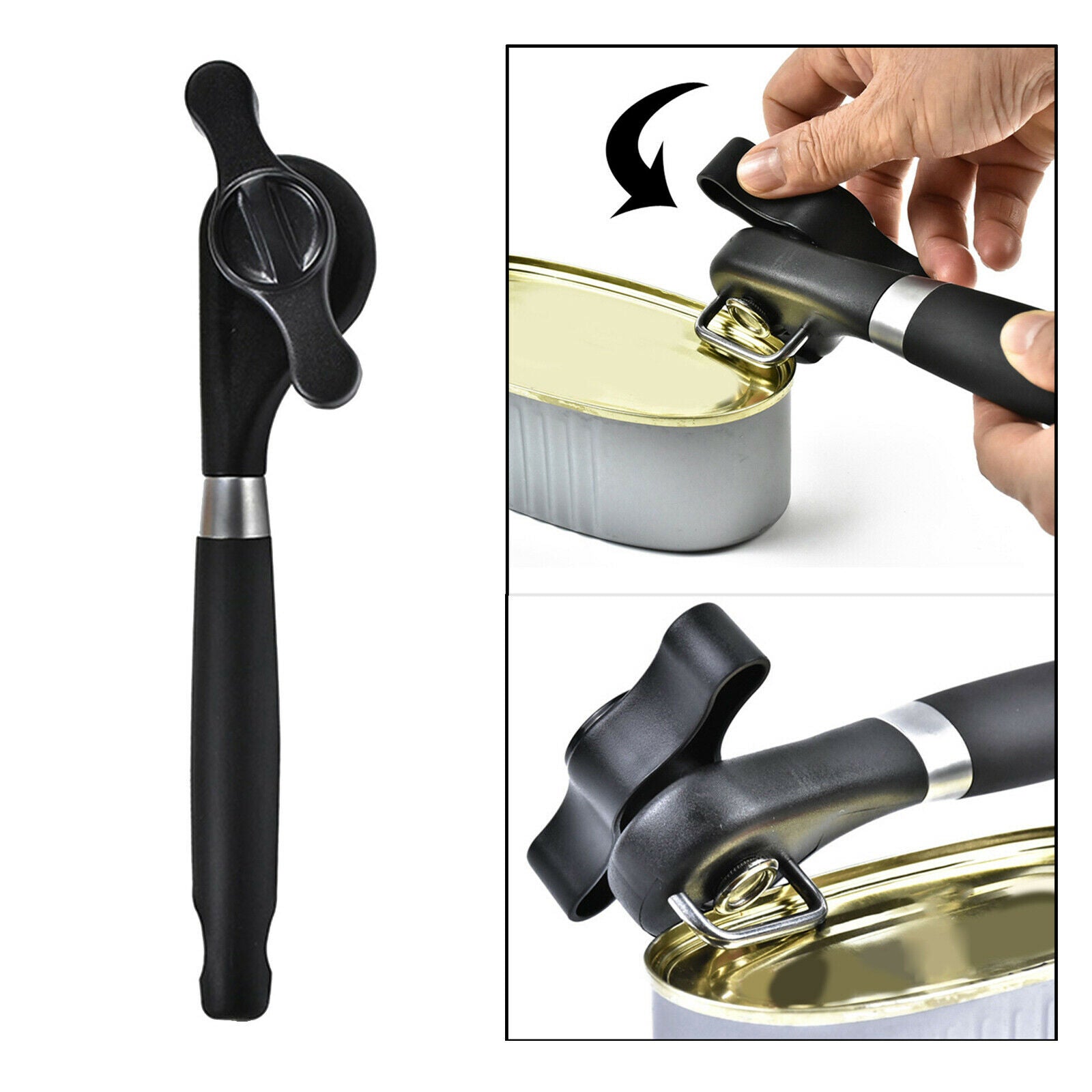 Professional Manual Can Opener Side Cut Easy Grip Tin Opener Kitchen Tool