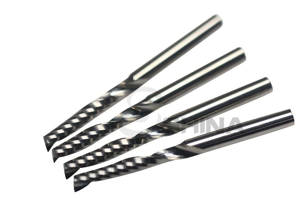 5x 4mm CNC Milling Cutter One Flute Tungsten Spiral CNC Router Bits 4*42mm