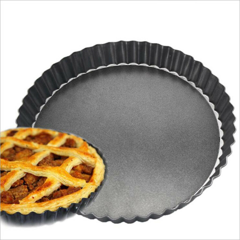 20cm Metal Quiche Tins Rouns Tart Pans Loose Base Non Stick Tart Pie Mold