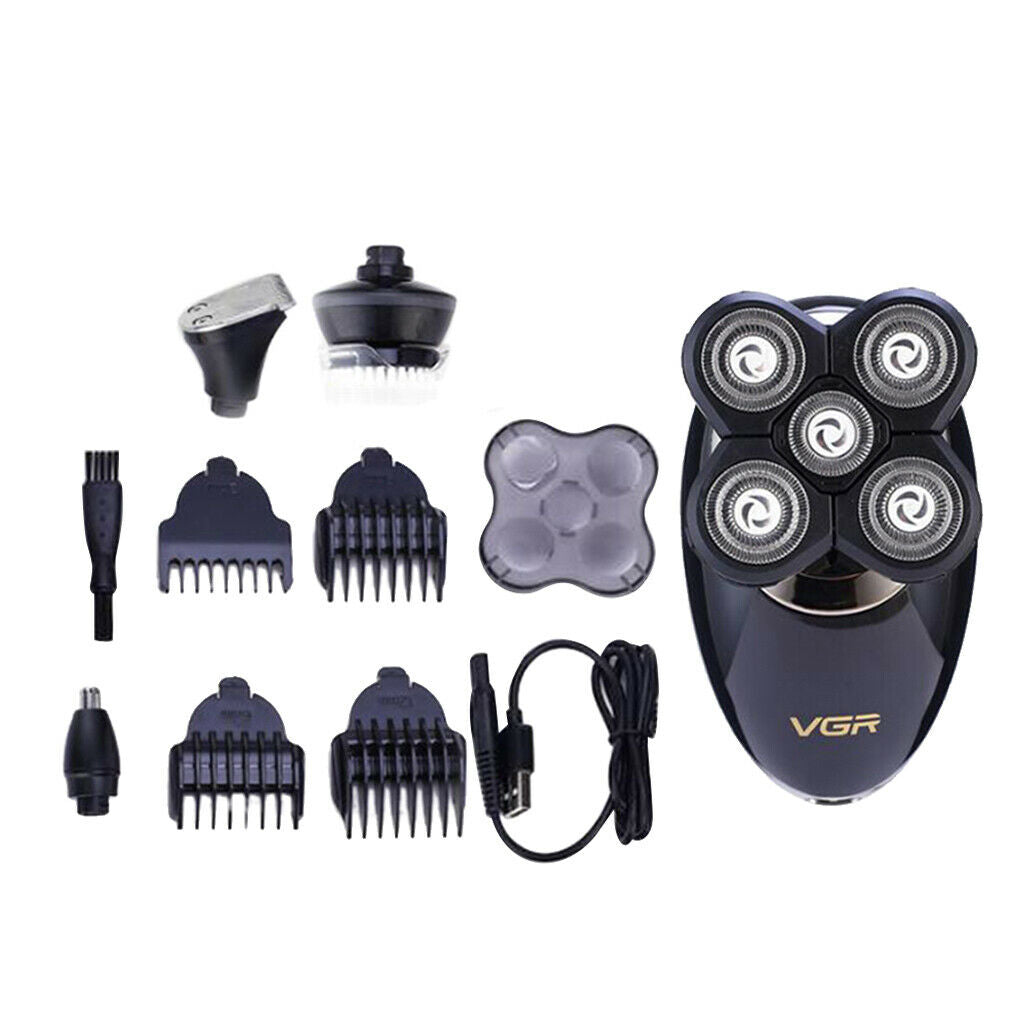 5 IN 1 Men Electric Beard Shaver Hair Clipper Hair Cut Nose Rotary Groomer