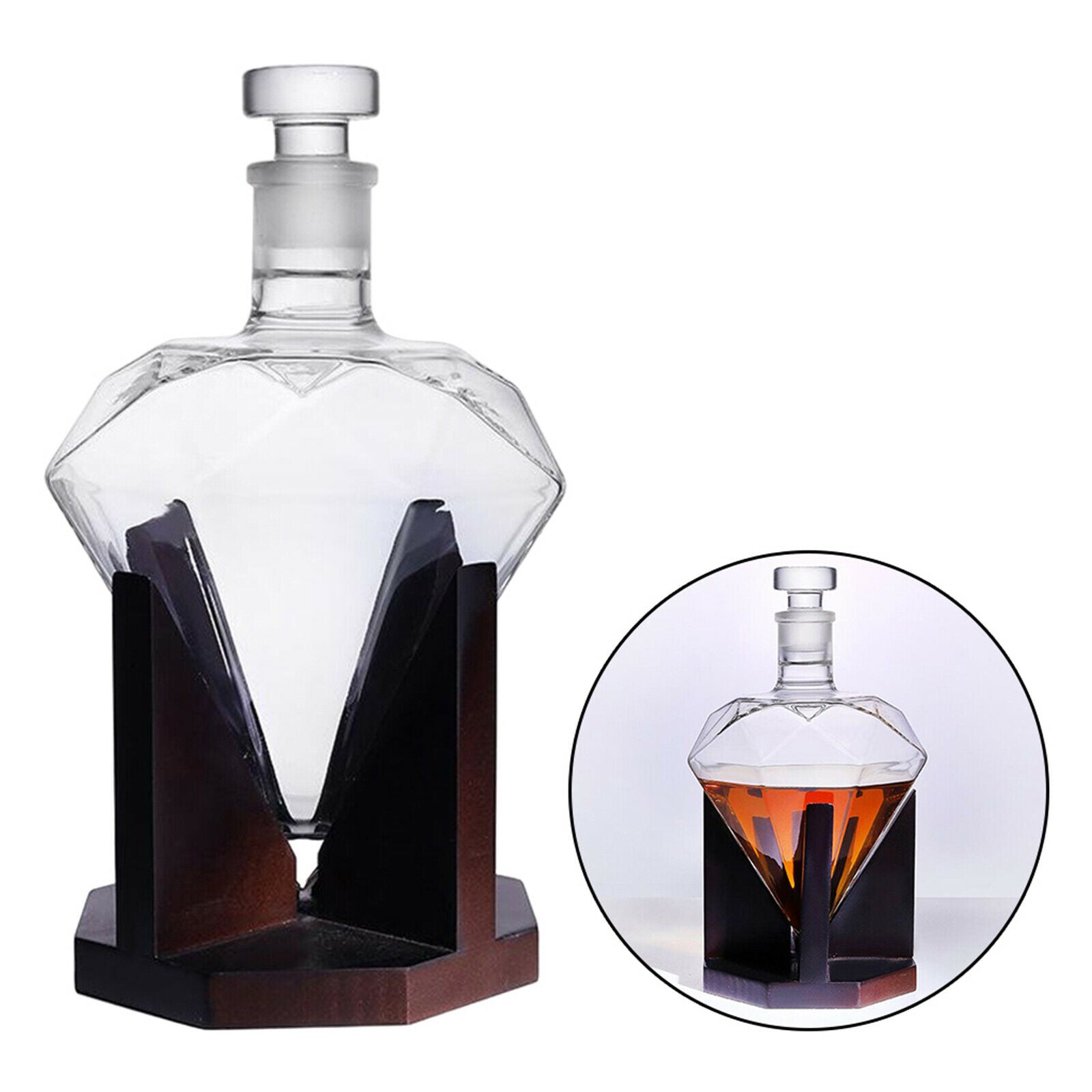 Diamond Whisky Decanter Crystal Glass Liquor Wine Bottle Groomsmen Gifts