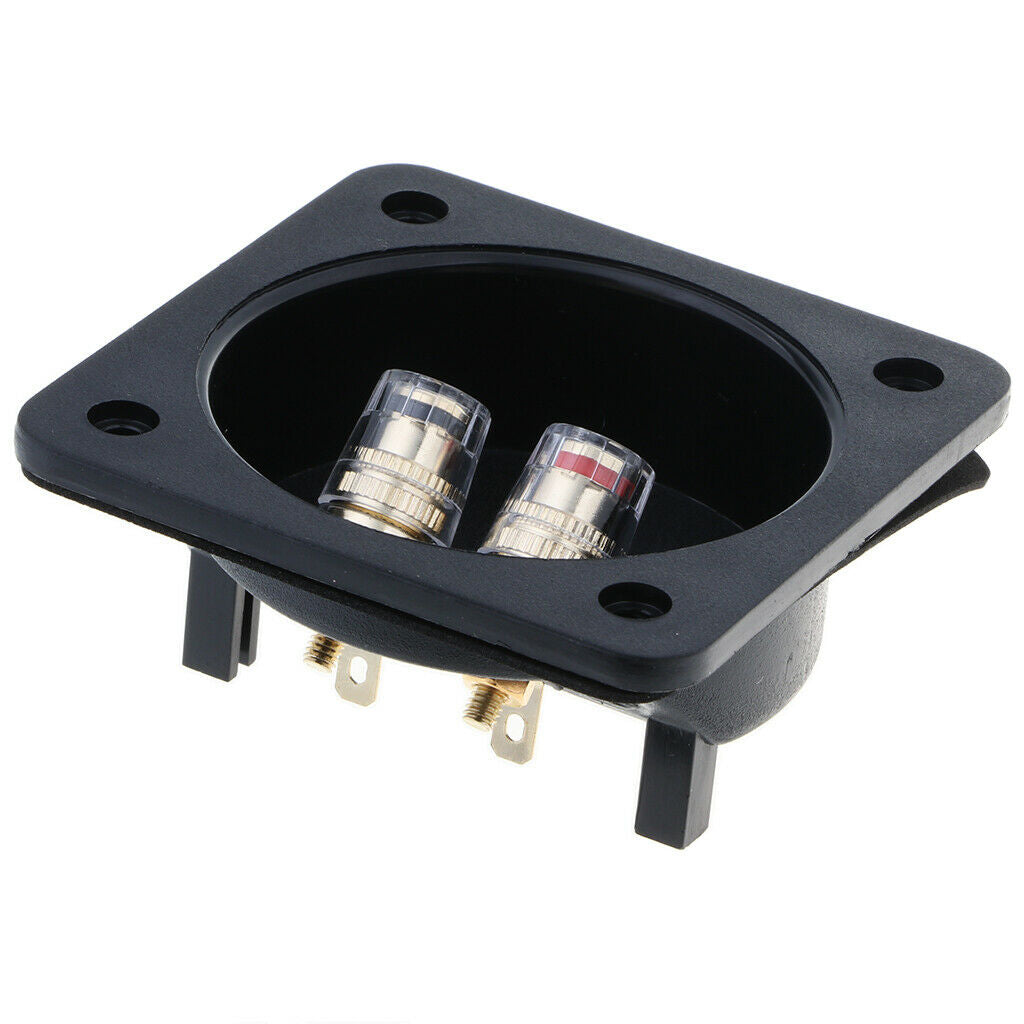2-Way Speaker Box Terminal Binding Post Square Spring Cup Connector (80-506)