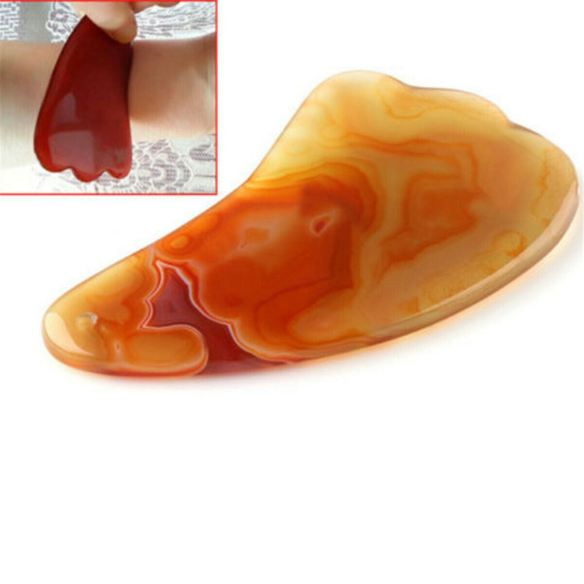 Carnelian Gua Sha Natural Agate guasha Body And Face Massage Tool Acupuncture