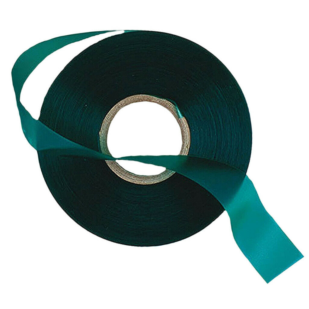Garden 46m Stretch Tie Tape Roll Green Vinyl Stake Vines Plants Support