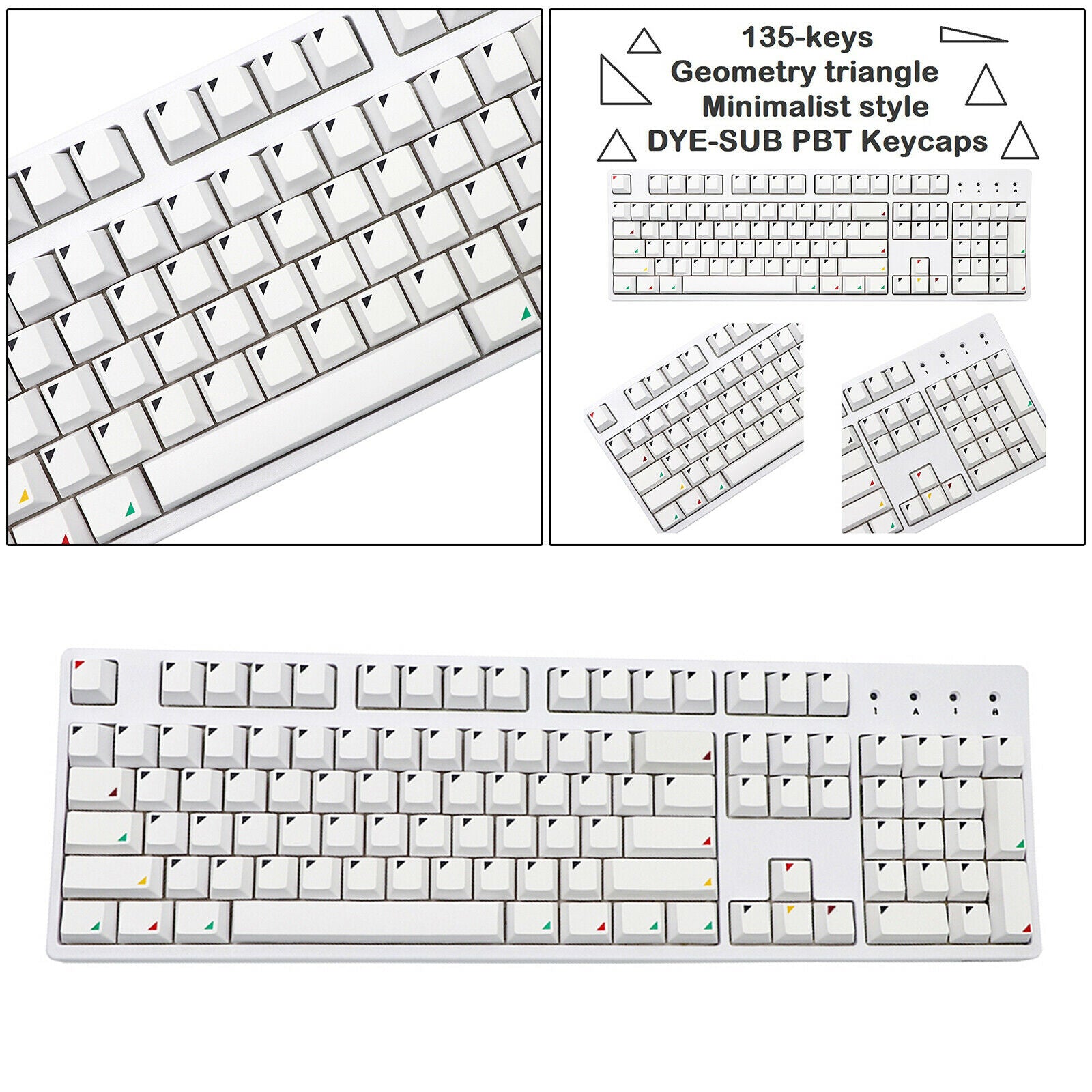135-Key PBT Minimalist Theme Keycaps DIY Parts for Cherry 72 87 keys Gaming