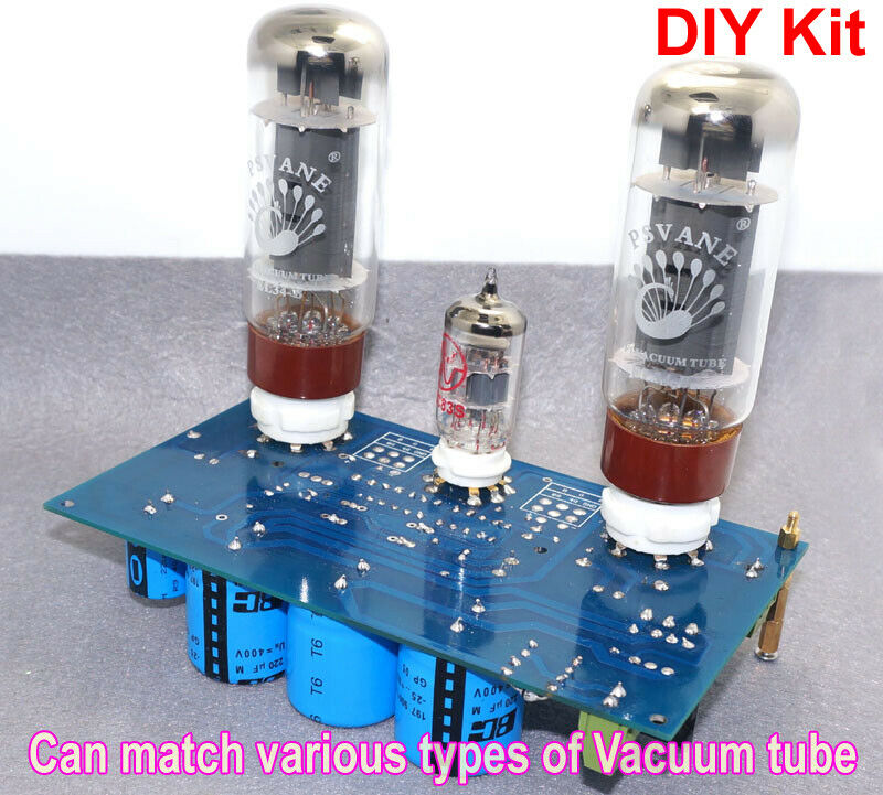 EL34 Vacuum Tube Amplifier Single-ended Class A HiFi Stereo Amp DIY Kit 10W x 2