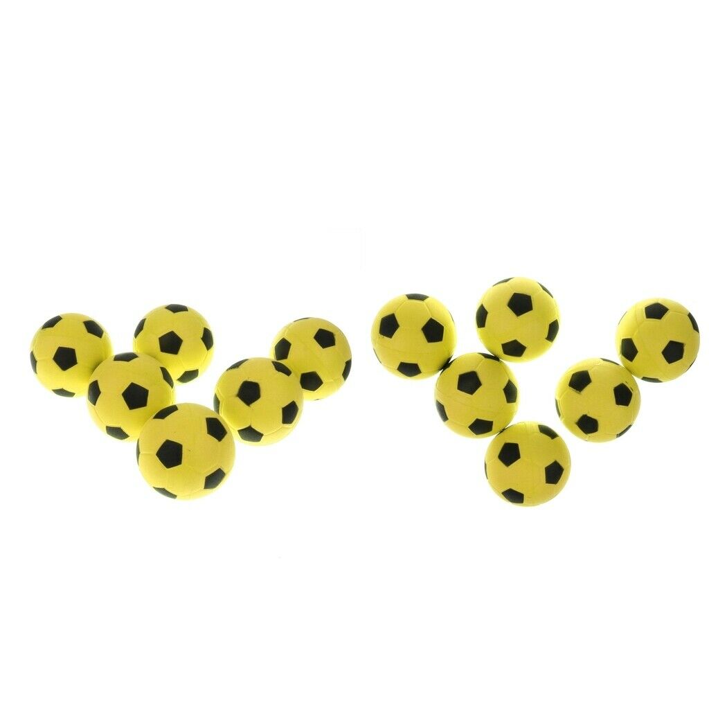 12pcs 2.4" EVA Foam Bouncy Football Balls Children Fitness Toys Yellow