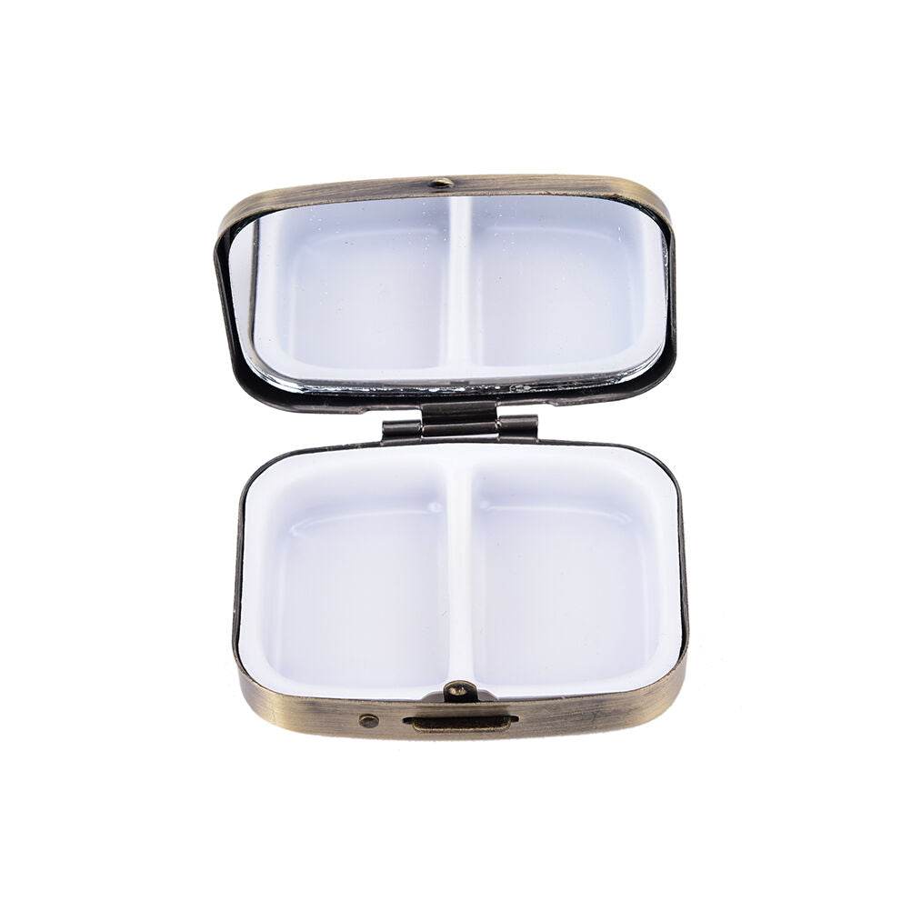 1X Metal Pill Box Medicine Organizer Container Jewellery Case Storage Hol.l8