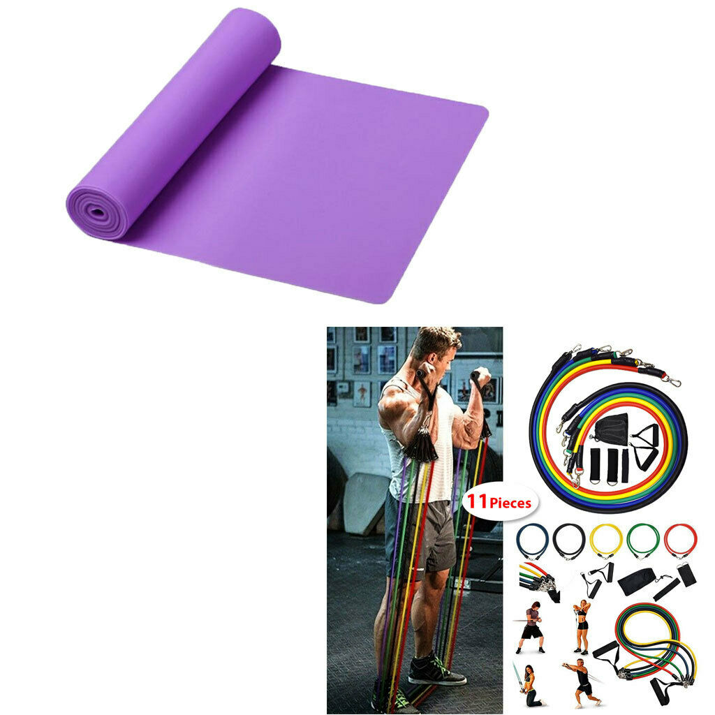 12 Pieces Elastic Exercise Bands Set Ankle Straps Workout Bands Kit Fitness