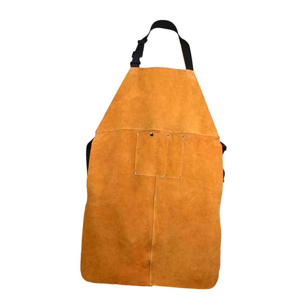 Welding Apron Soldering Protective Clothing Thick Welding Bib with Pocket