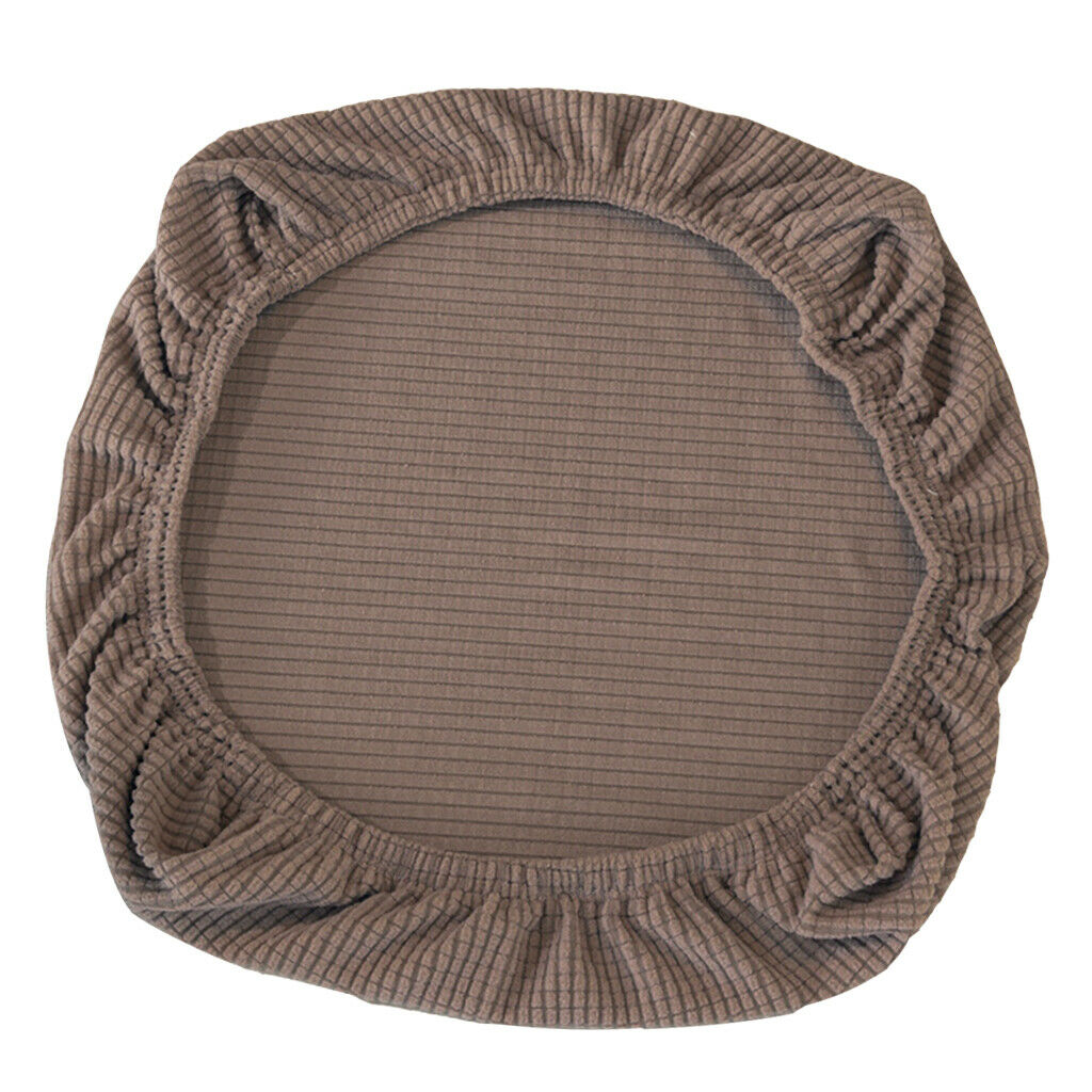 Pack 2 Polyester Stretchy Wedding Stool Chair Seat Cover for Home Resturant