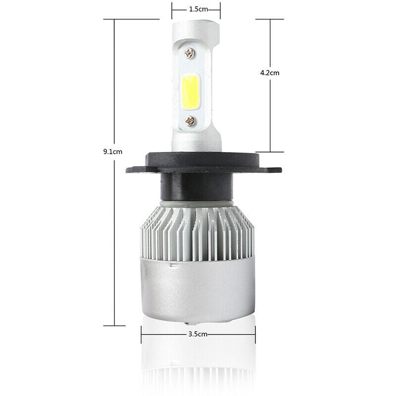 2x H4 HB2 9003 285000LM 1950W LED Headlight Kit Hi/Lo Beam Bulb High PowerFB Tt