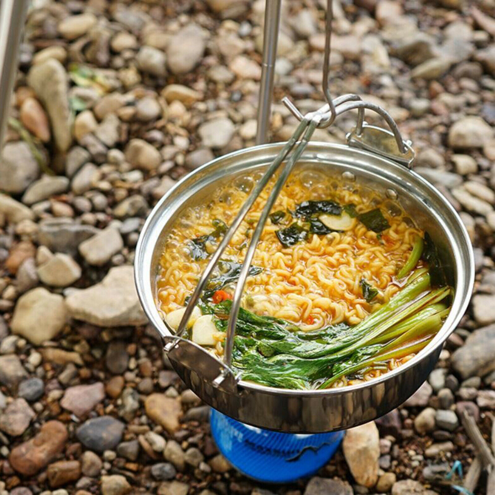Stainless Steel Sauce Pan Stock Pot With Glass Lid Korean Noodle Pot Camping