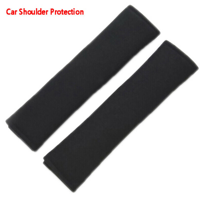 2 Pcs Black Car Seat Belt Shoulder Safety Pads Cover Comfortable Cushion Ad